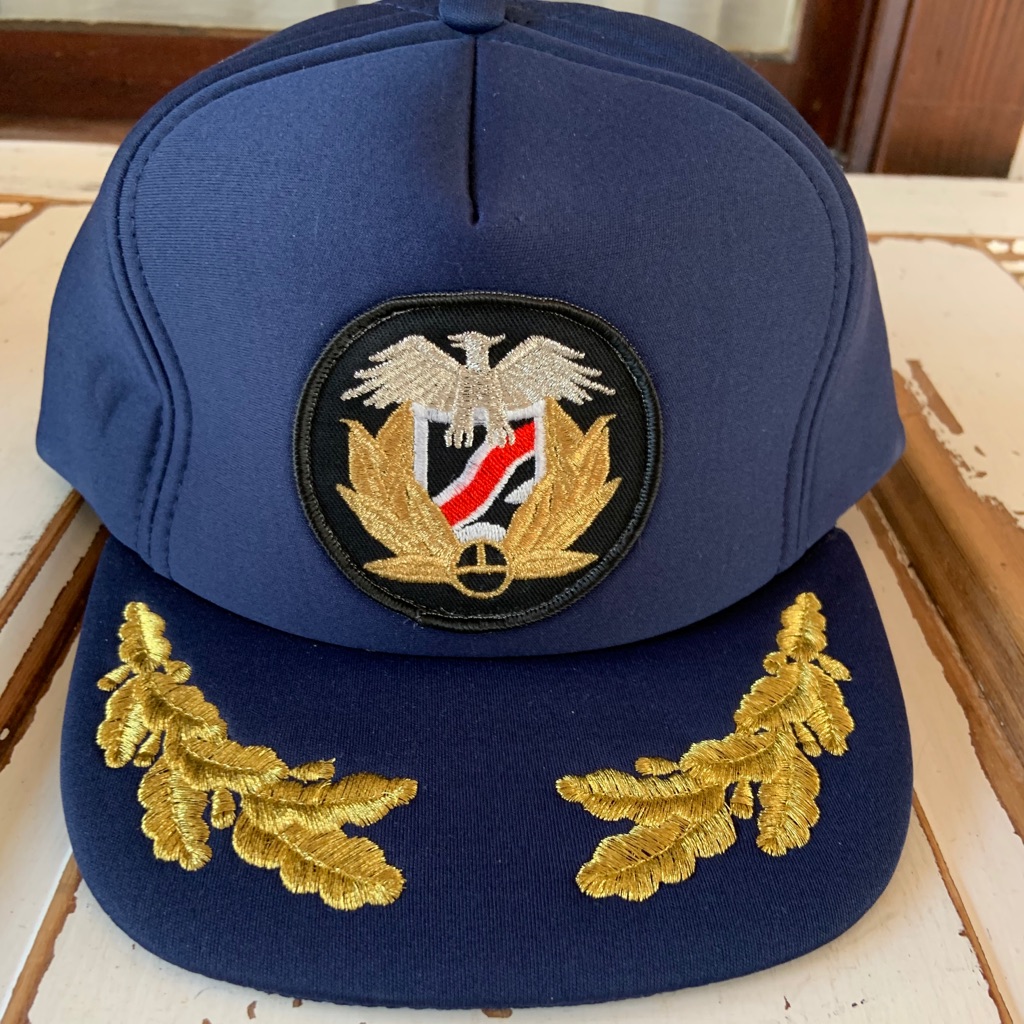 Unknown Flag Eagle Snap Back Hat Nos